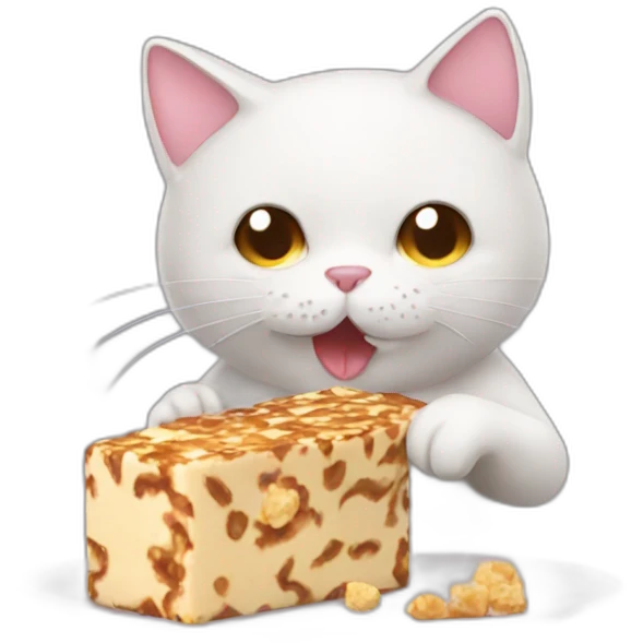 Gato comiendo turron emoji
