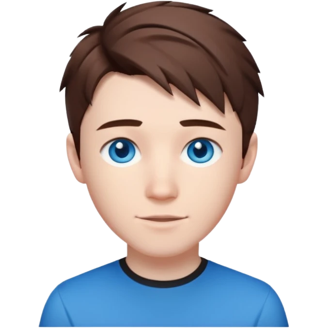 DanTDM with blue eyes, brown hair emoji