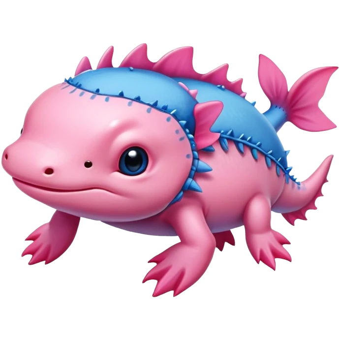 pink cute axolotl stitch emoji