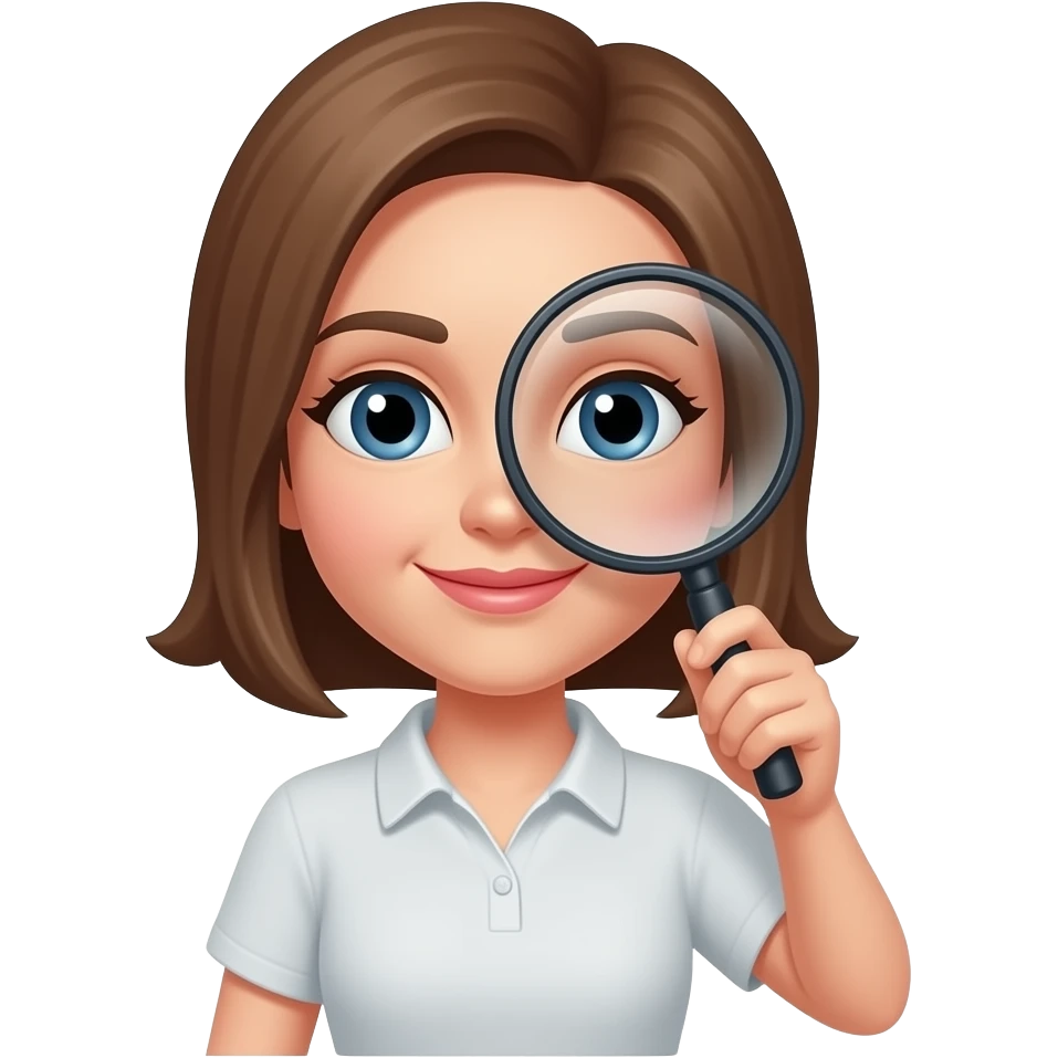 woman holding a magnifying glass emoji