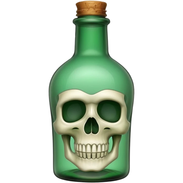 skull style green bottle emoji