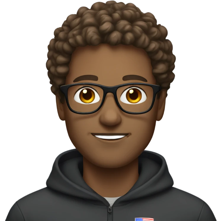 white man with glasses, and short brown curly hair, with sportswear emoji
