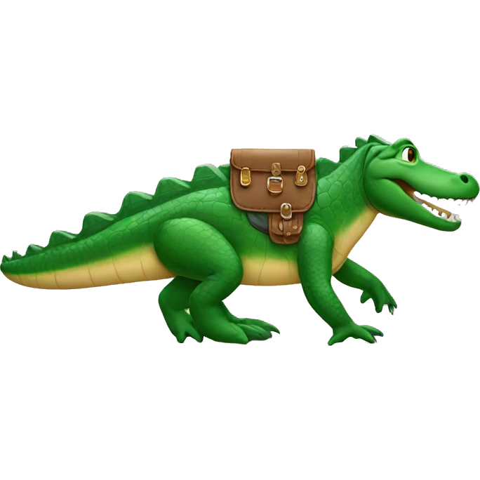 Alligator with a saddle emoji