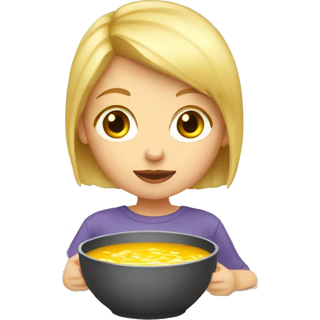 Blond-girl-eating-soup emoji