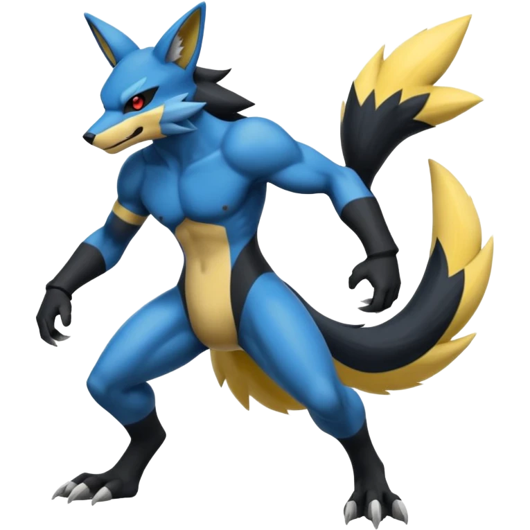 Lucario-Zoroark-Zeraora-Fakémon-hybrid-creature (full body)  emoji