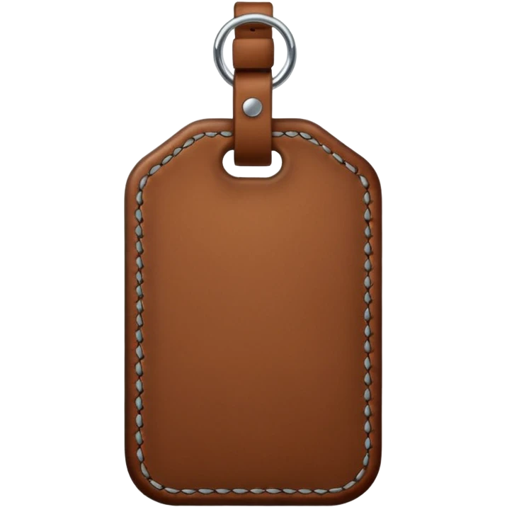 leather tag with stitching lines emoji