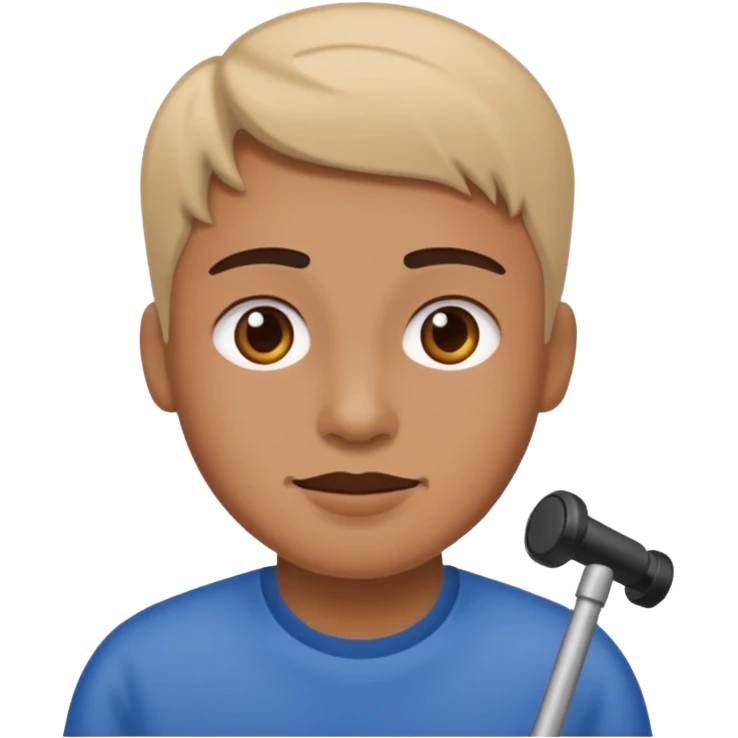 Handicapé et de couleur mate de peau emoji