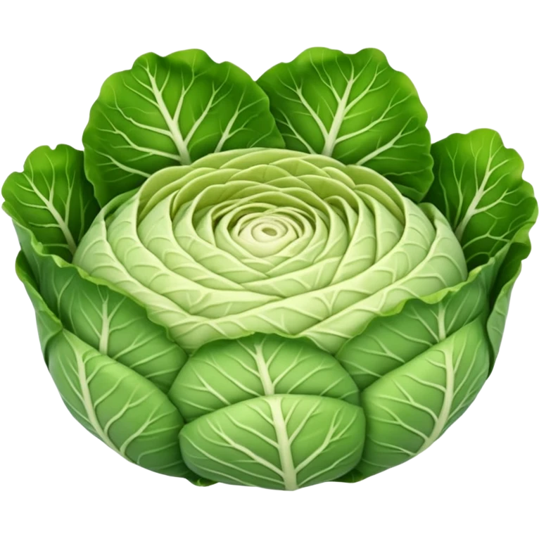 Emoji of sarmale: a small rolled cabbage leaf, pale green and slightly wrinkled, with a visible meat-and-rice filling, simple rounded emoji style, warm and cozy. emoji