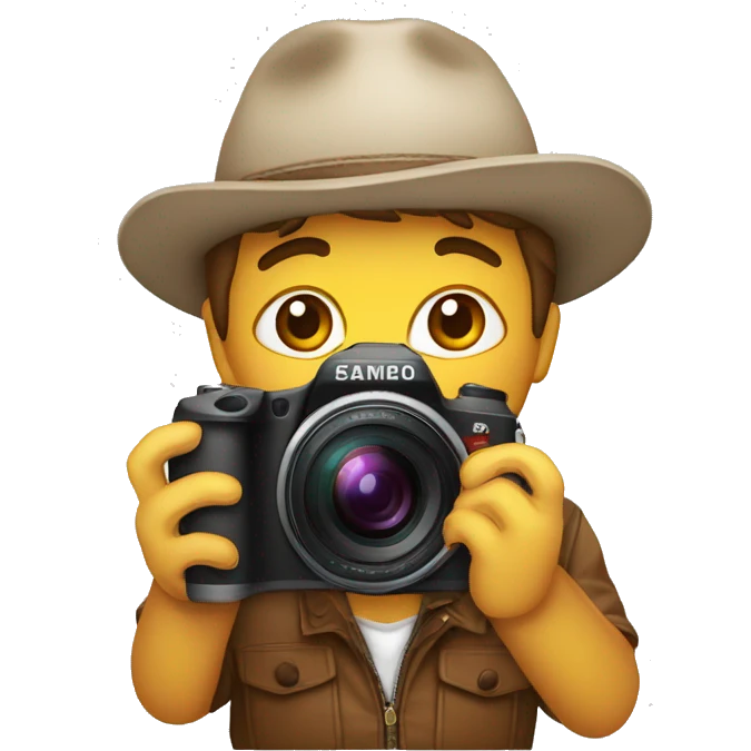chico fotógrafo con camara emoji