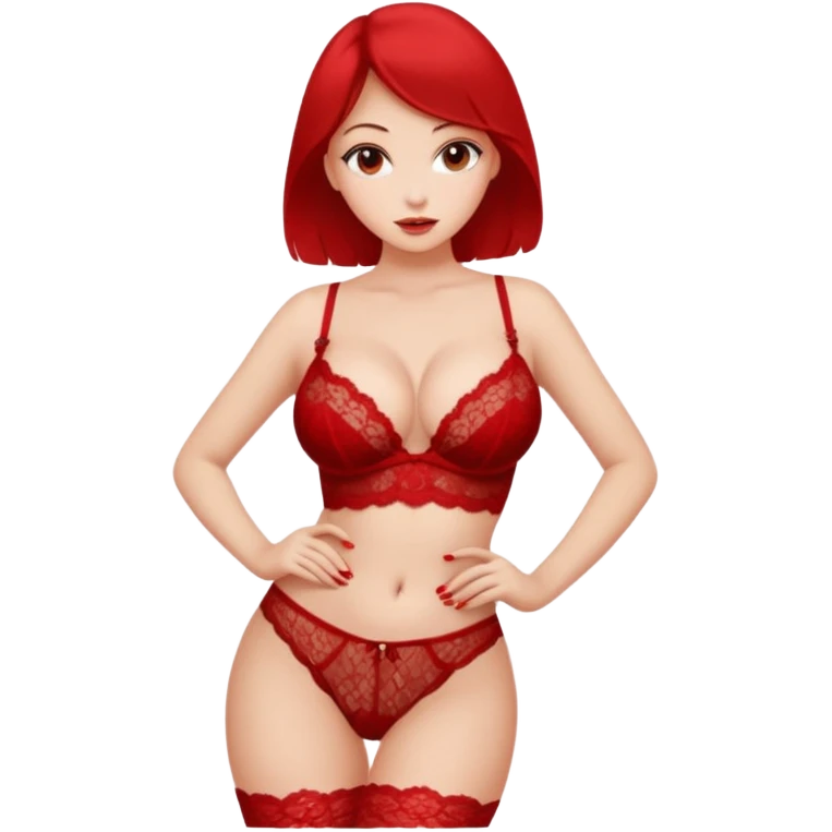 فتاة مثيرة ذات صدر كبير وملابس مثيرة emoji