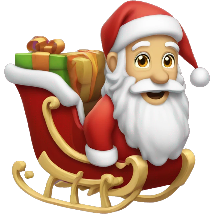 Santa sleigh emoji