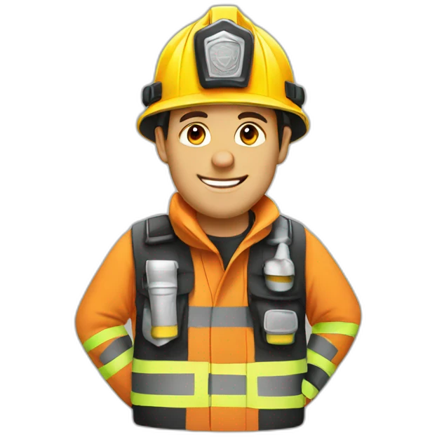 Fireman white emoji