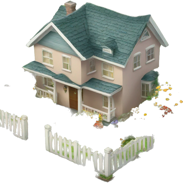 house with garden emoji