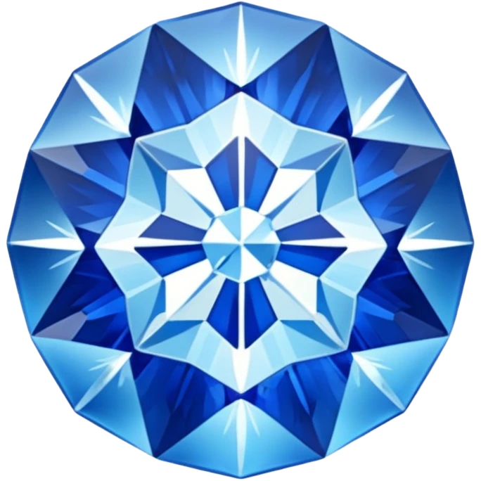 Blue Gem with an Ice Flake Inside emoji