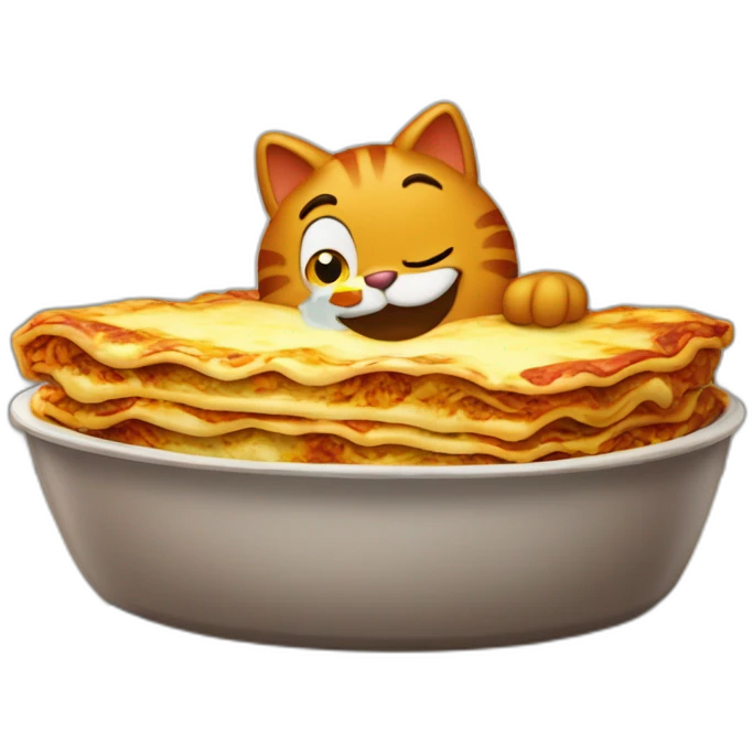 Garfield qui mange des lasagnes emoji