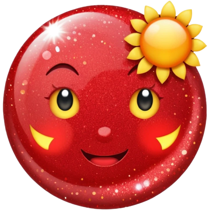 glitter red Summer emoji