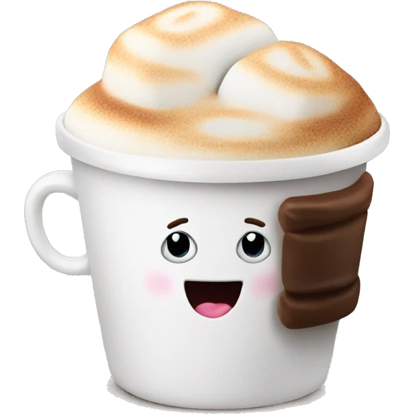 Coffee with marshmallows  emoji