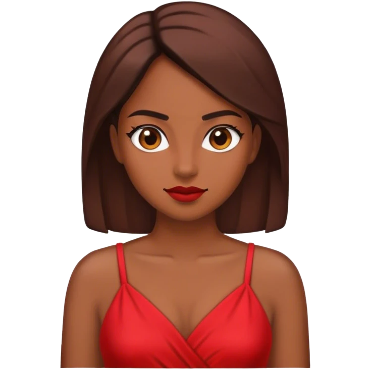 woman in red dress emoji