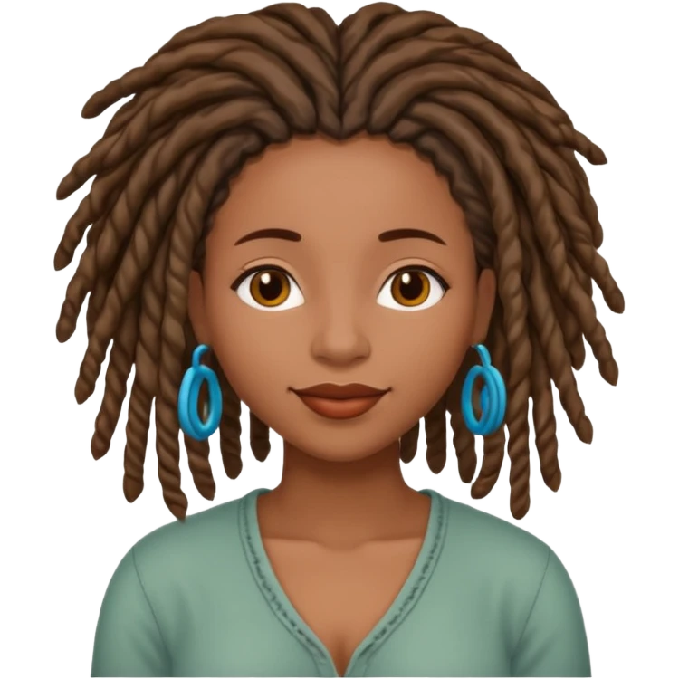 Black woman with Locs sending her love emoji