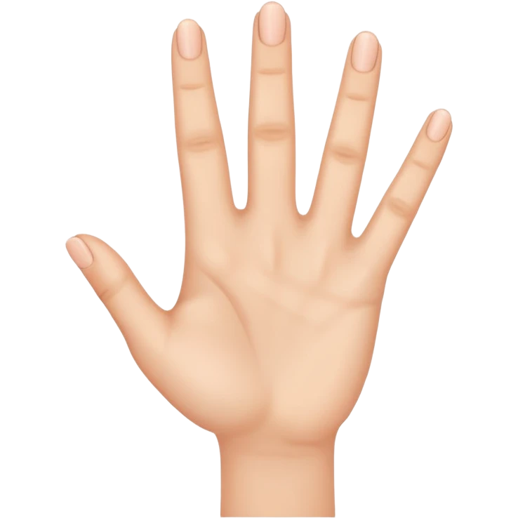 Hand showing 4 fingers emoji