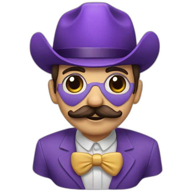 Caca violet avec une moustache emoji