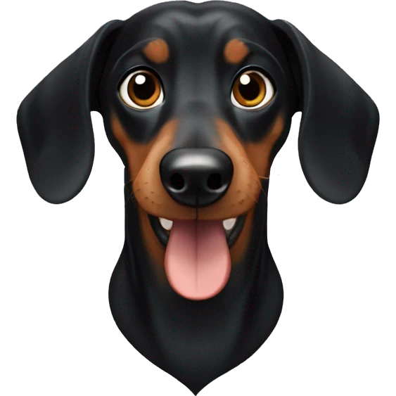 Black dachshund  emoji