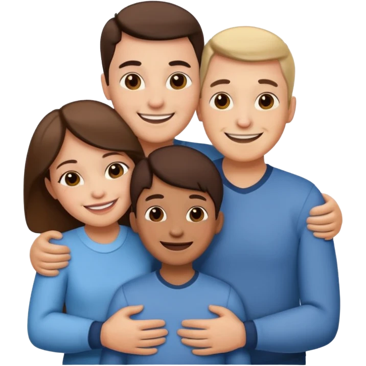 abrazar a mi papa mama he hijo emoji