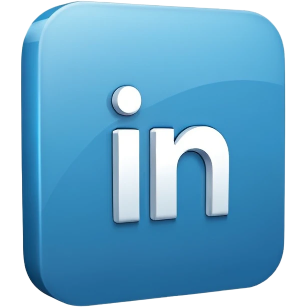 3d linkedin logo (the real Linkedin logo must be used) emoji
