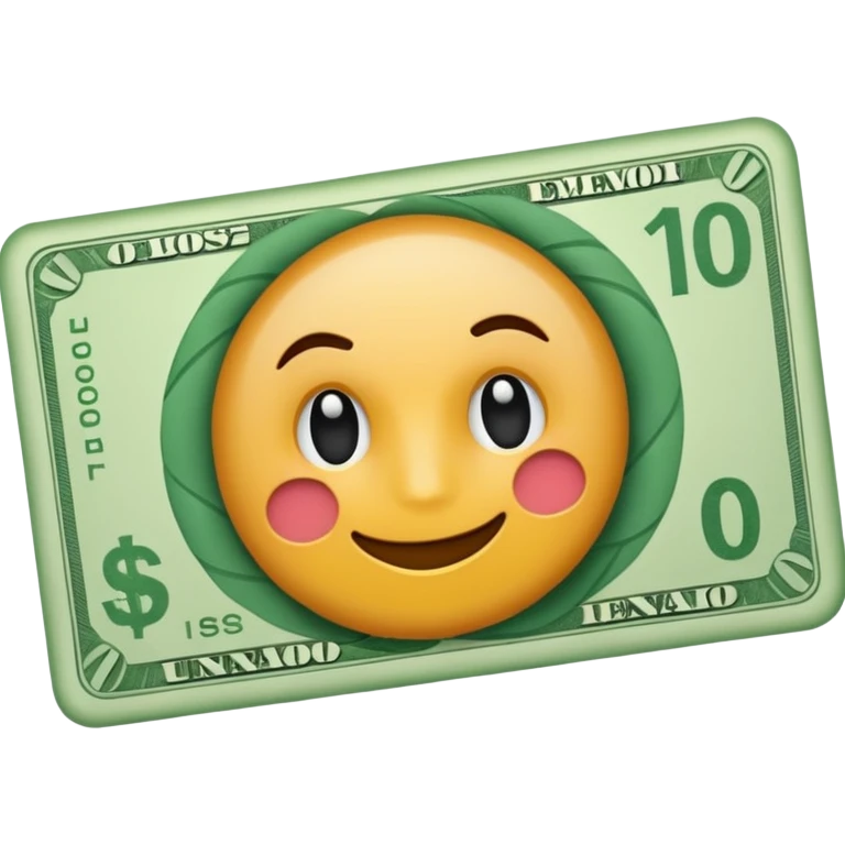 un billete pero sin caras  emoji