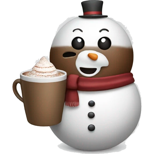 snowman with hot chocolate  emoji
