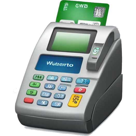 Debit card swiping payment terminal emoji