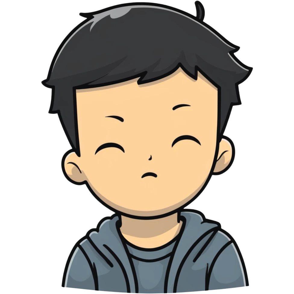 tired boy with sleepy expression emoji