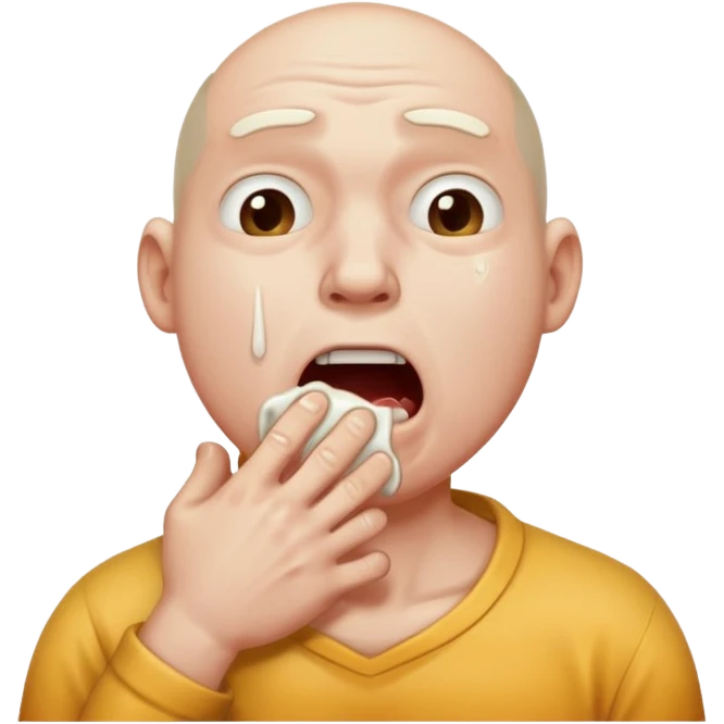 make a chocking emoji but for white skin tone men emoji