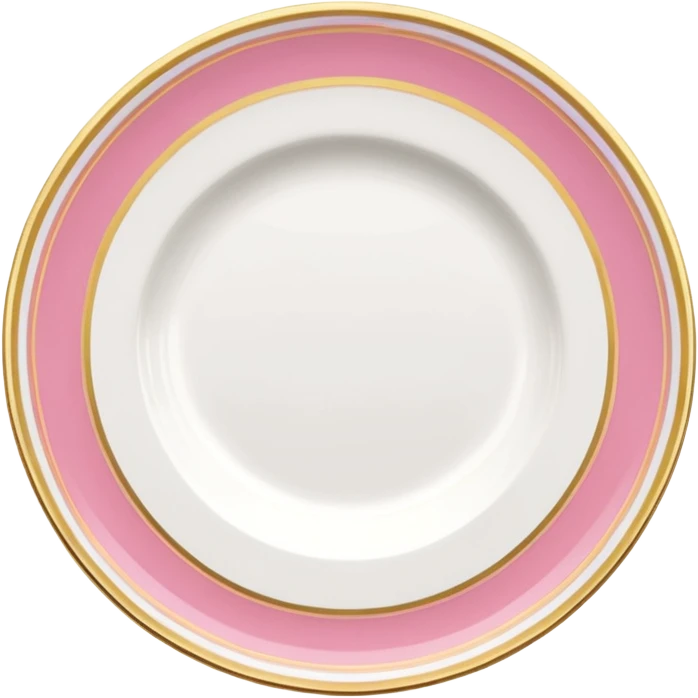 A luxurious plate with pink accents and elegant details,  emoji