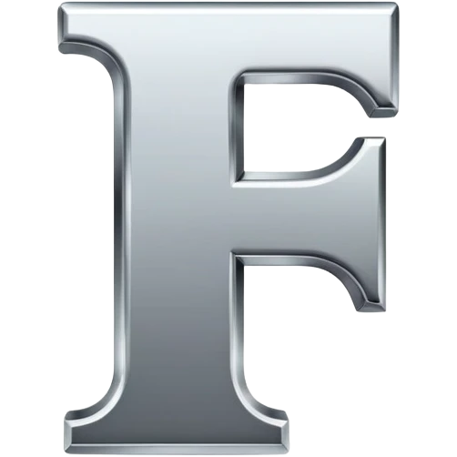 Font setting icon with letter F emoji