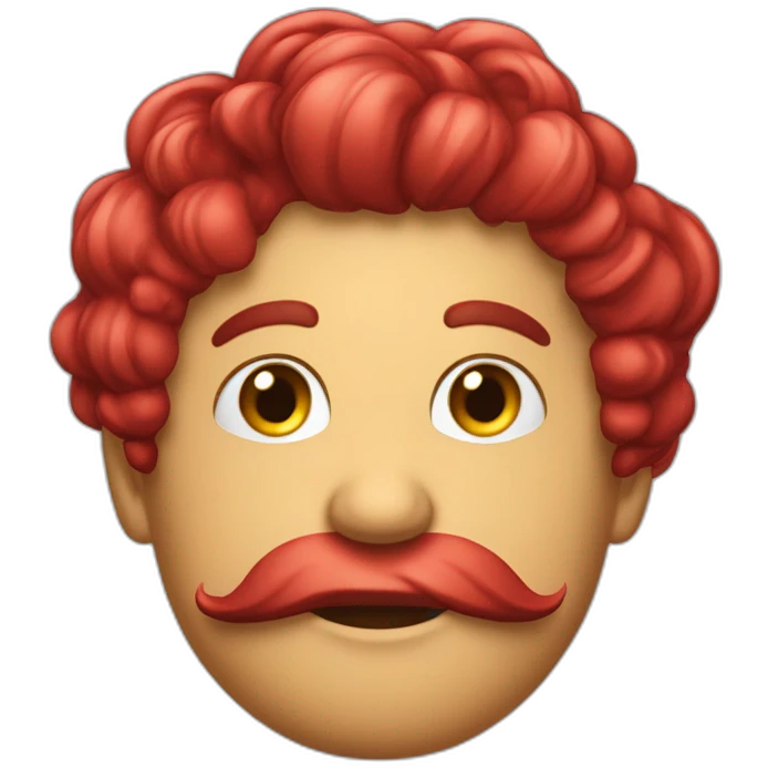 Un gars aux cheveux rouge qui fume emoji