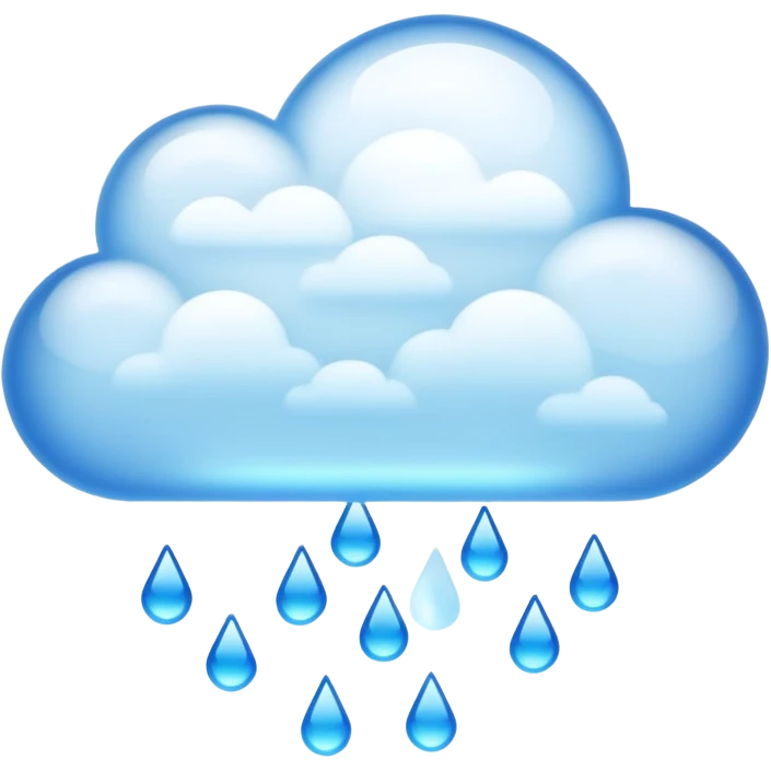 Cloud computing with data floating above emoji