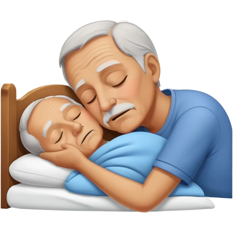 realistic portrait of old man sleeping emoji
