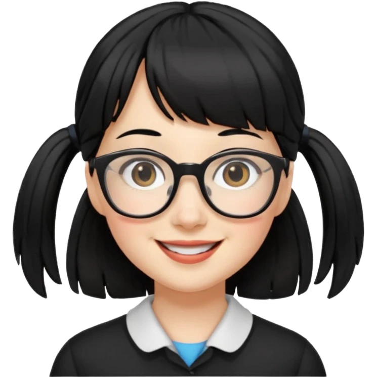 It's a trend setter that gives information related to all kinds of skin and beauty, but it's a little mild, with black hair, bangs, pigtails. It's a little cute and smiling. But you have to be an adult and look smart emoji
