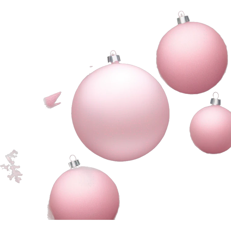 Pretty pink and soft christmas decor emoji