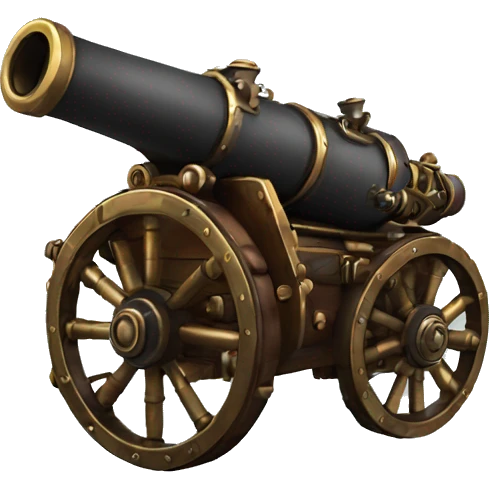 single steampunk pirate artillery canon emoji