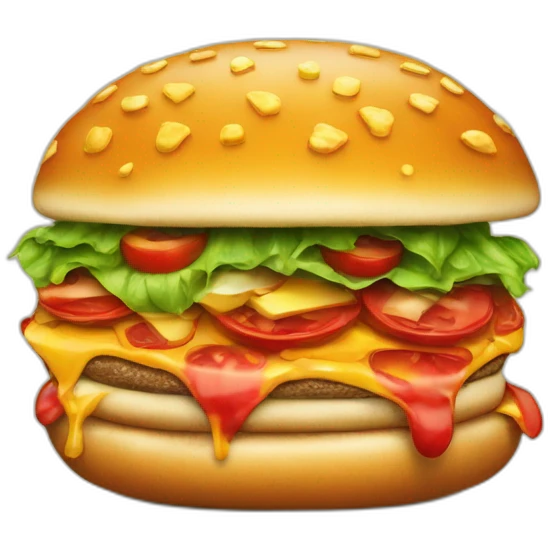 Pizza sur un hamburger emoji