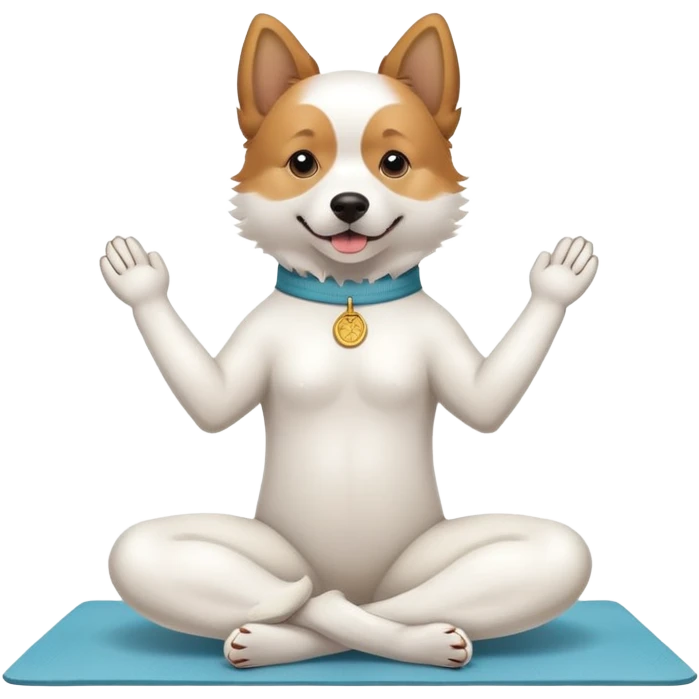 Dog doing yoga  emoji