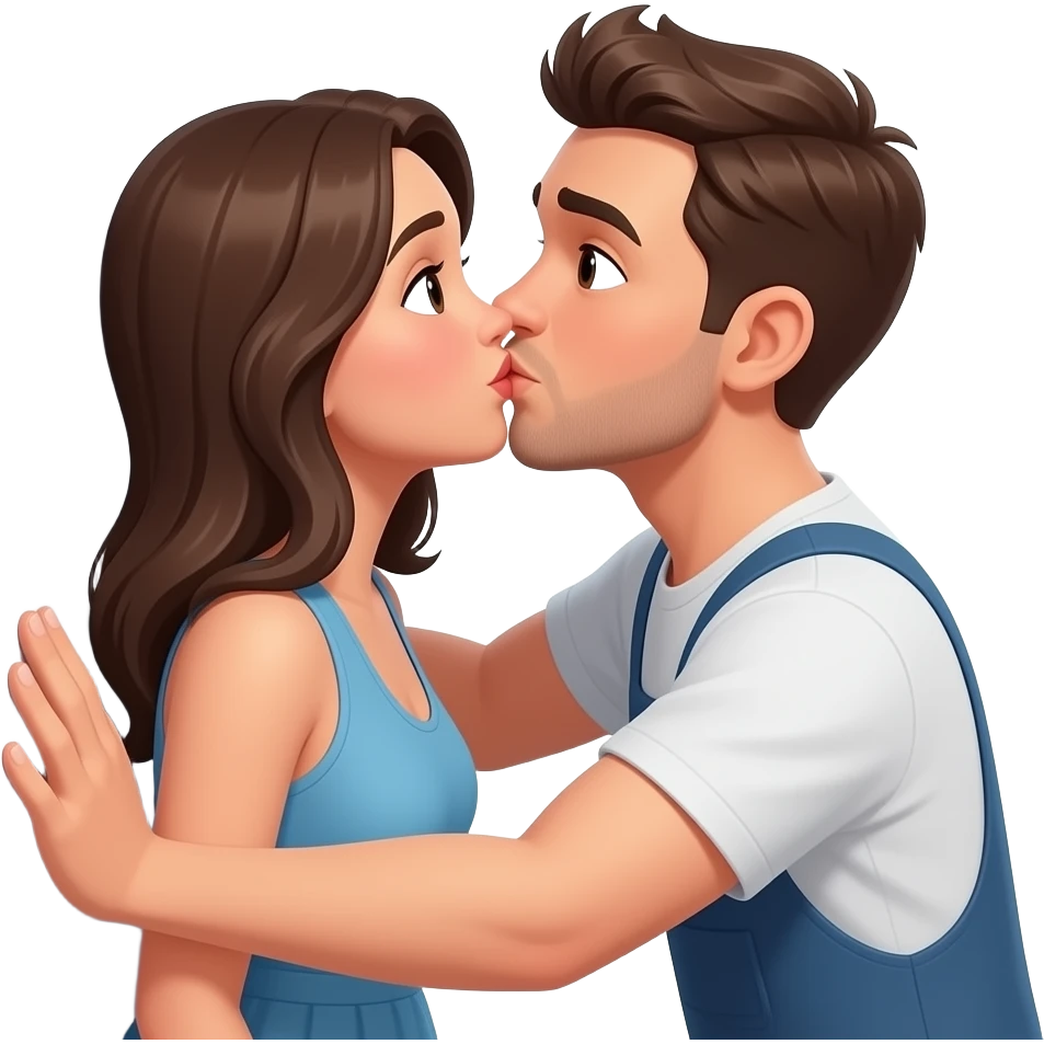 Male, desperately kissing female Show her pinned against the wall emoji