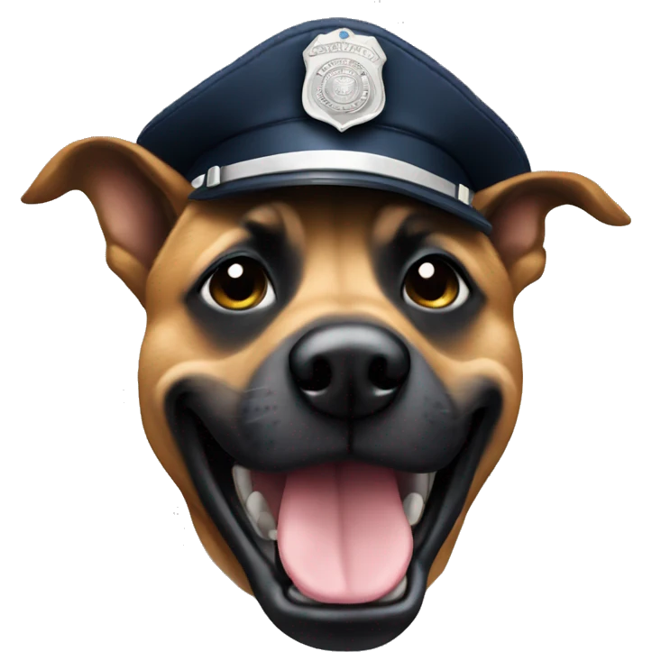 Cop dog face emoji