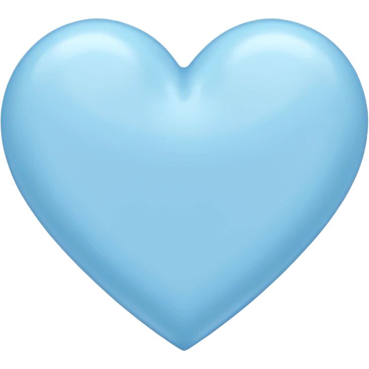A pastel blue heart emoji