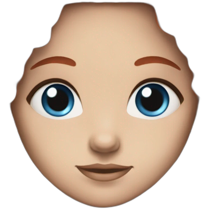 Girl red hair blue eyes emoji