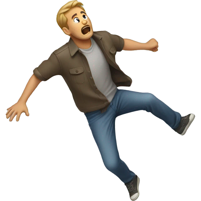 Man fallingdown emoji