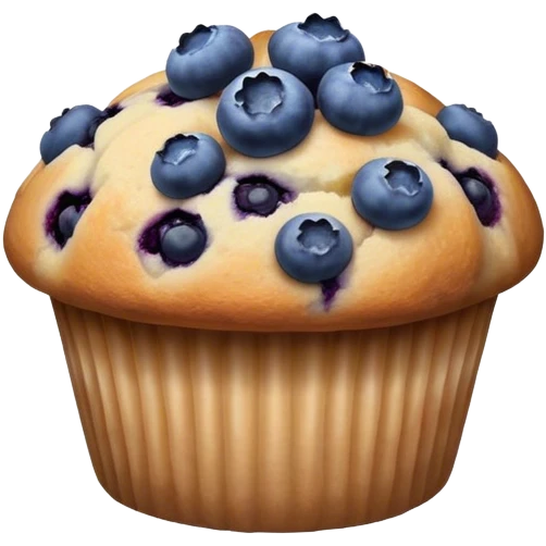 Blueberry muffin emoji