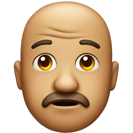 A emoji with a serious face with a fat nose  emoji